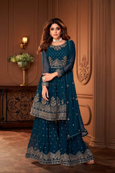 Georgette Embroidery Work SHARARA EASR0010